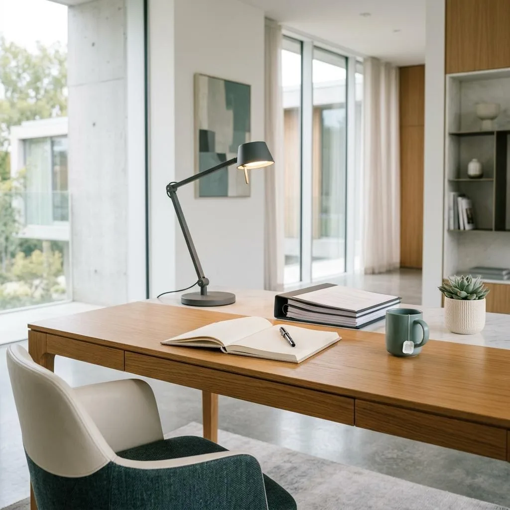 A calm, professional consultation table